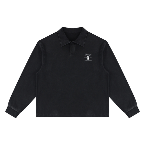 Casual Bear Long Sleeve Polo Shirt