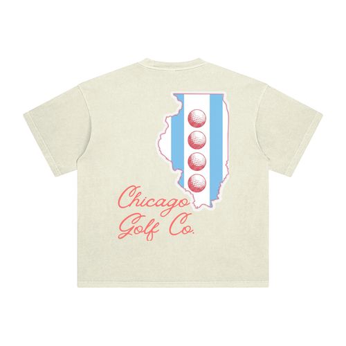 IL Golf Flag Enzyme Washed Tee