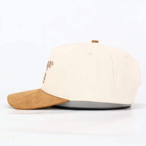 Script Suede Hat - Brown
