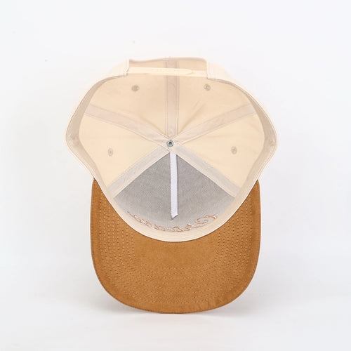 Script Suede Hat - Brown