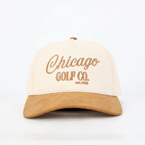 Script Suede Hat - Brown