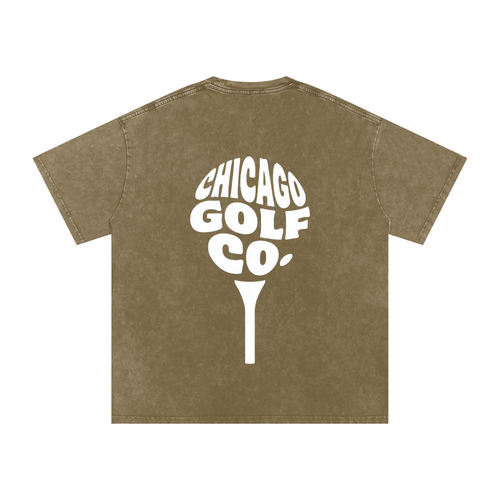 Chi Globe - Snow Washed Oversized Cotton T-Shirt