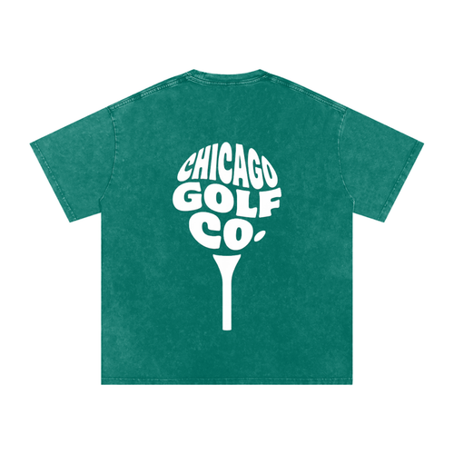 Chi Globe - Snow Washed Oversized Cotton T-Shirt
