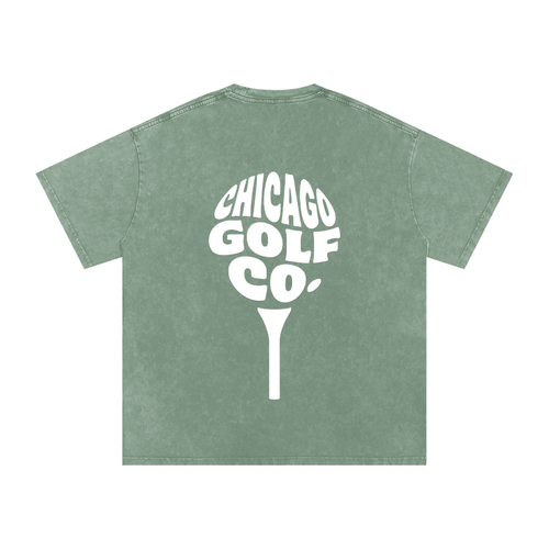 Chi Globe - Snow Washed Oversized Cotton T-Shirt