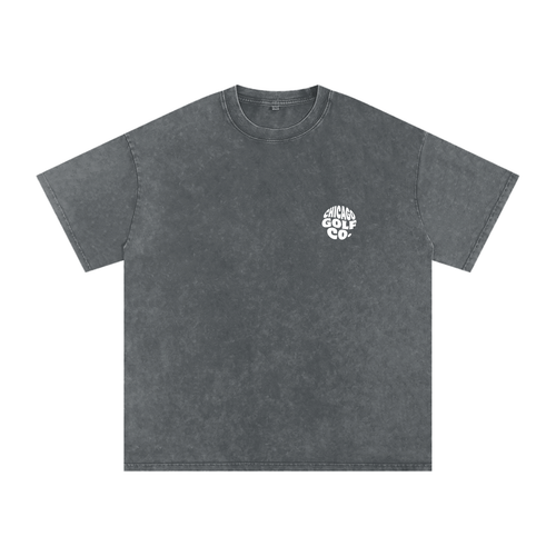 Chi Globe - Snow Washed Oversized Cotton T-Shirt