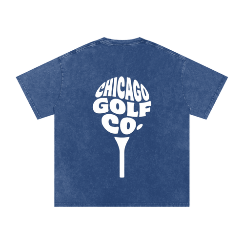 Chi Globe - Snow Washed Oversized Cotton T-Shirt