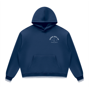 Navy Blue with White