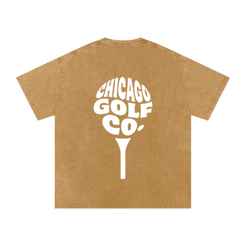 Chi Globe - Snow Washed Oversized Cotton T-Shirt