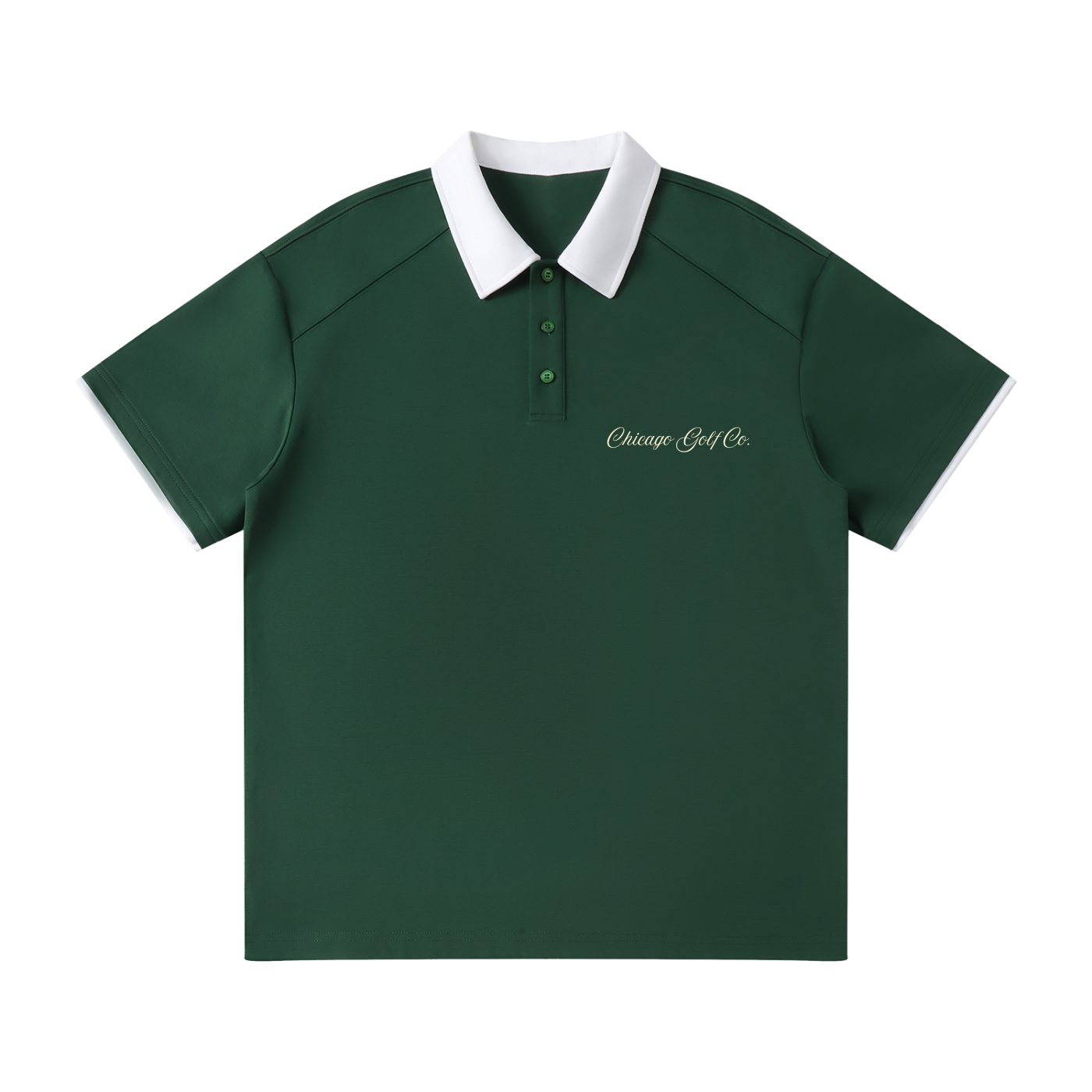 Contrast Collar Raglan Polo Shirt