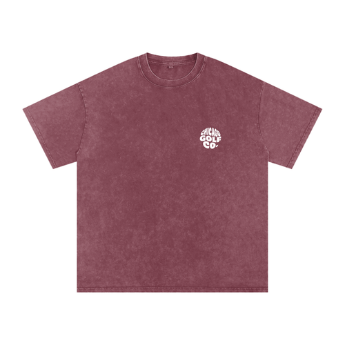 Chi Globe - Snow Washed Oversized Cotton T-Shirt