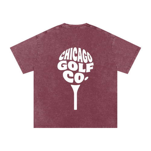 Chi Globe - Snow Washed Oversized Cotton T-Shirt