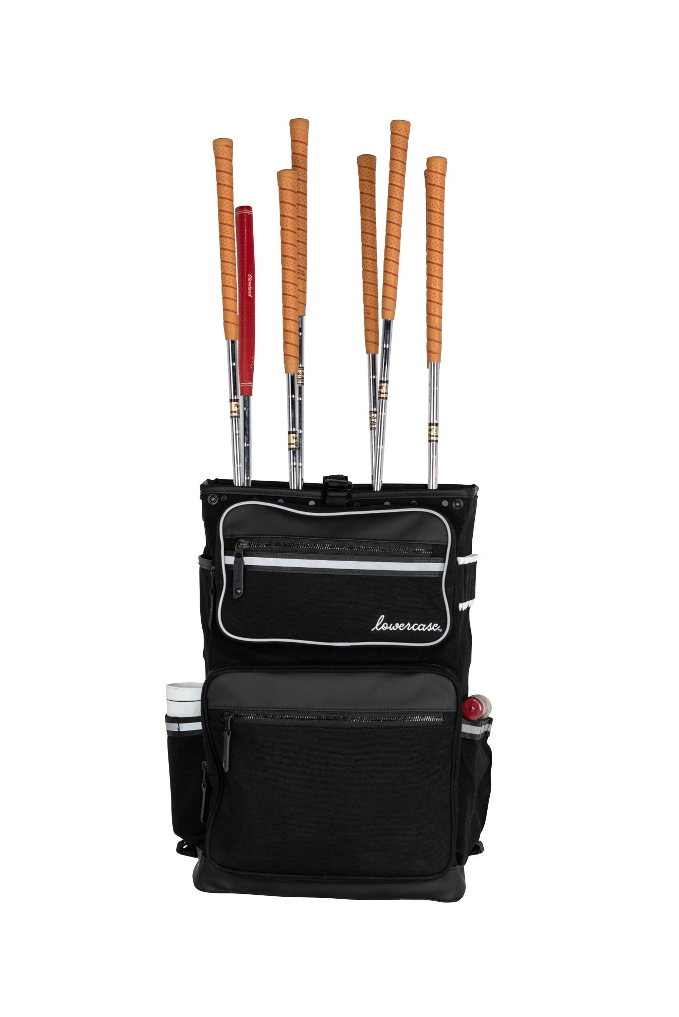 the lowercase golf backpack and pannier bag