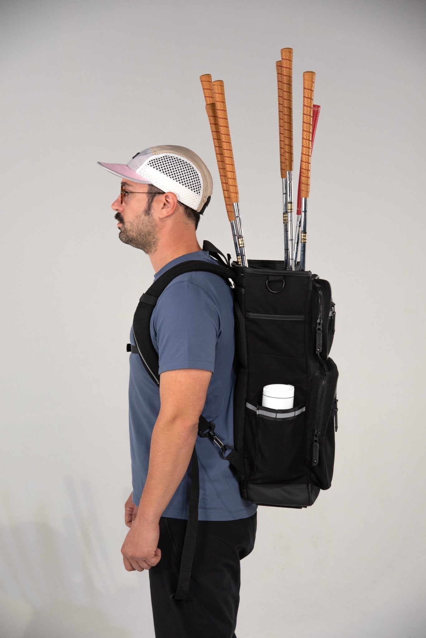 the lowercase golf backpack and pannier bag