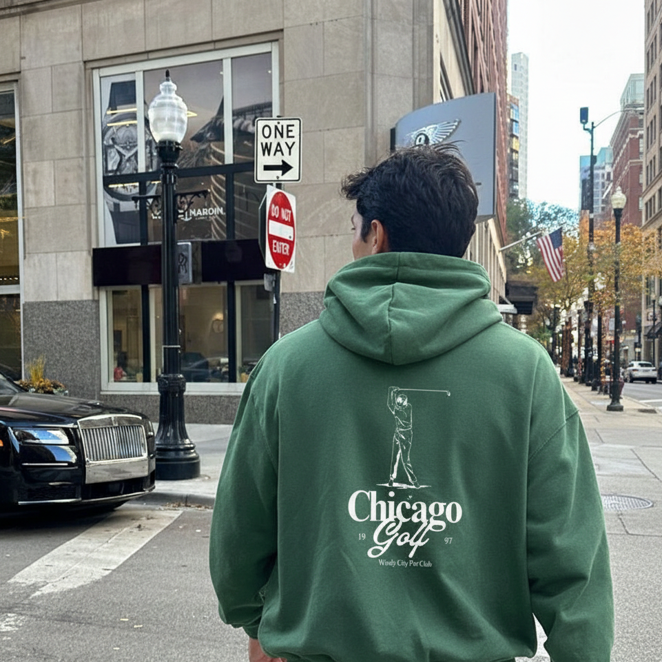 Windy City Par Club Oversize Hoodie (Vintage Green)