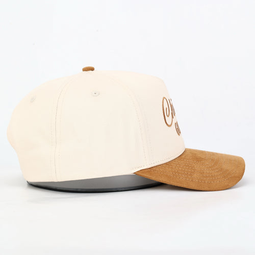 Script Suede Hat - Brown