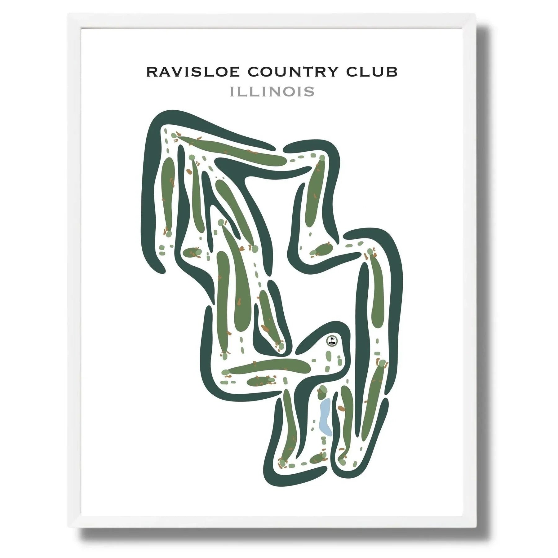 Chicago Golf Course Map Prints