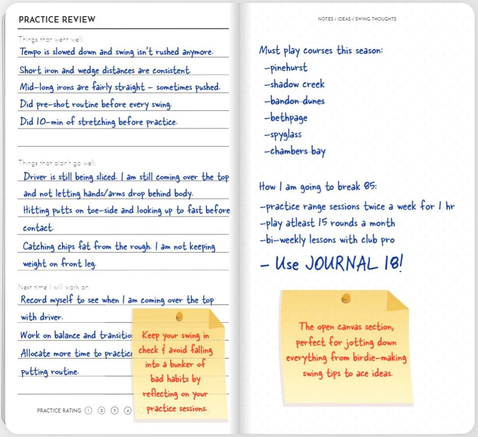 Golf Performance Journal by Journal18