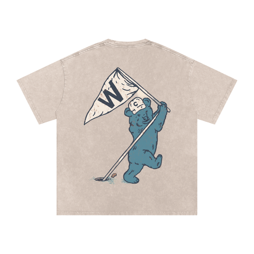 Snow Washed Oversized Cotton T-Shirt