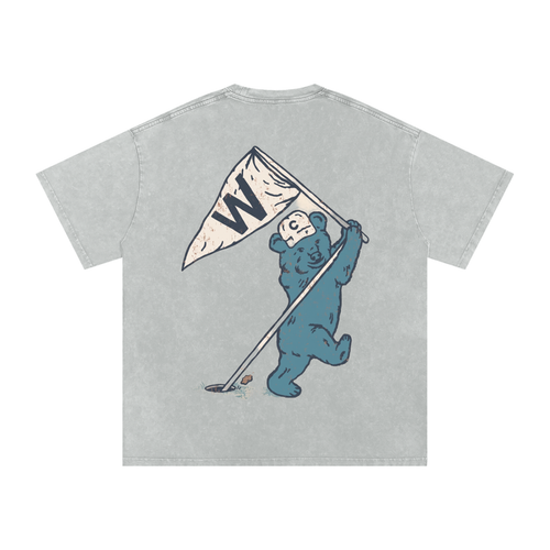 Snow Washed Oversized Cotton T-Shirt