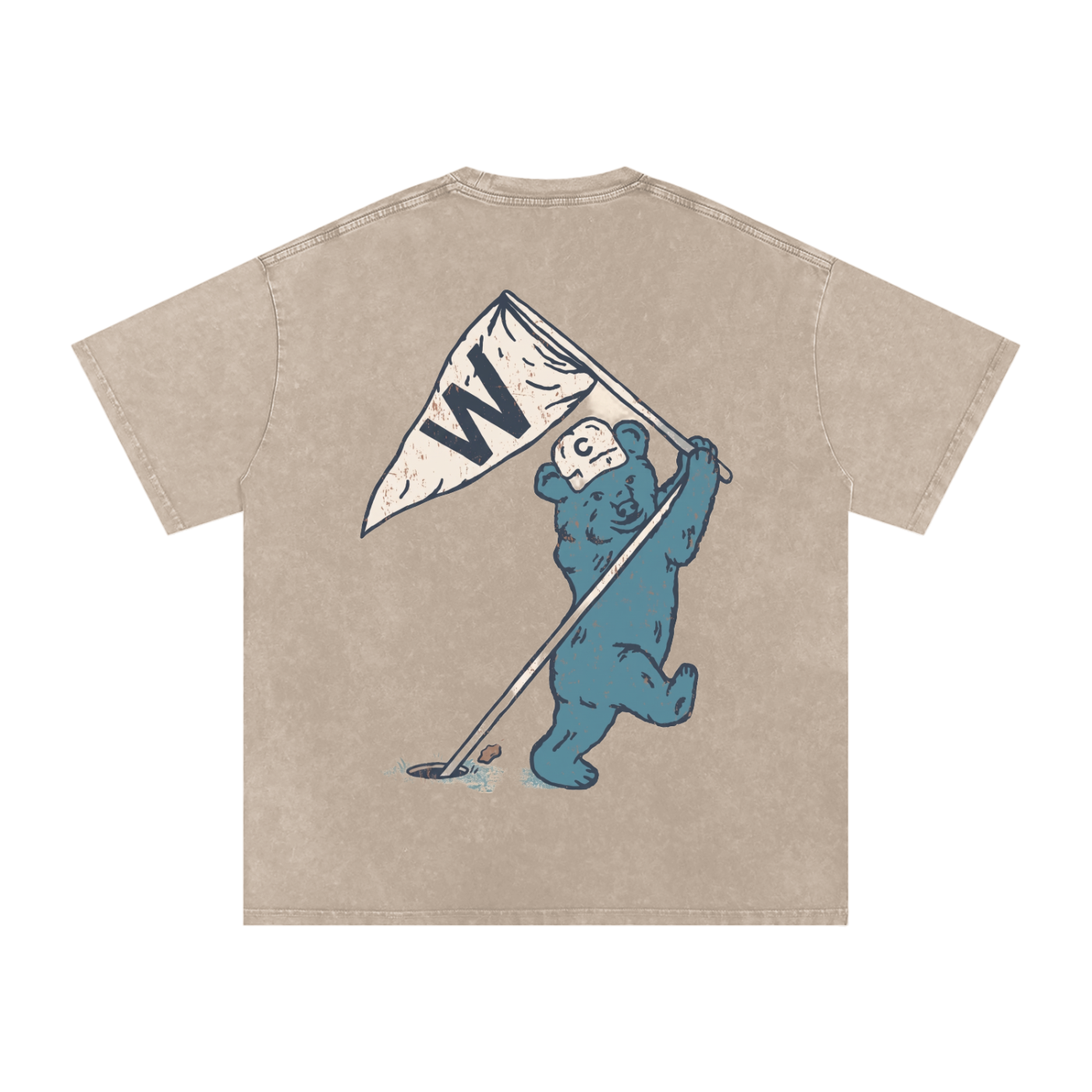Snow Washed Oversized Cotton T-Shirt