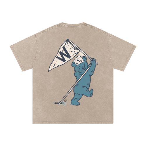 Snow Washed Oversized Cotton T-Shirt