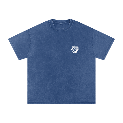 Chi Globe - Snow Washed Oversized Cotton T-Shirt