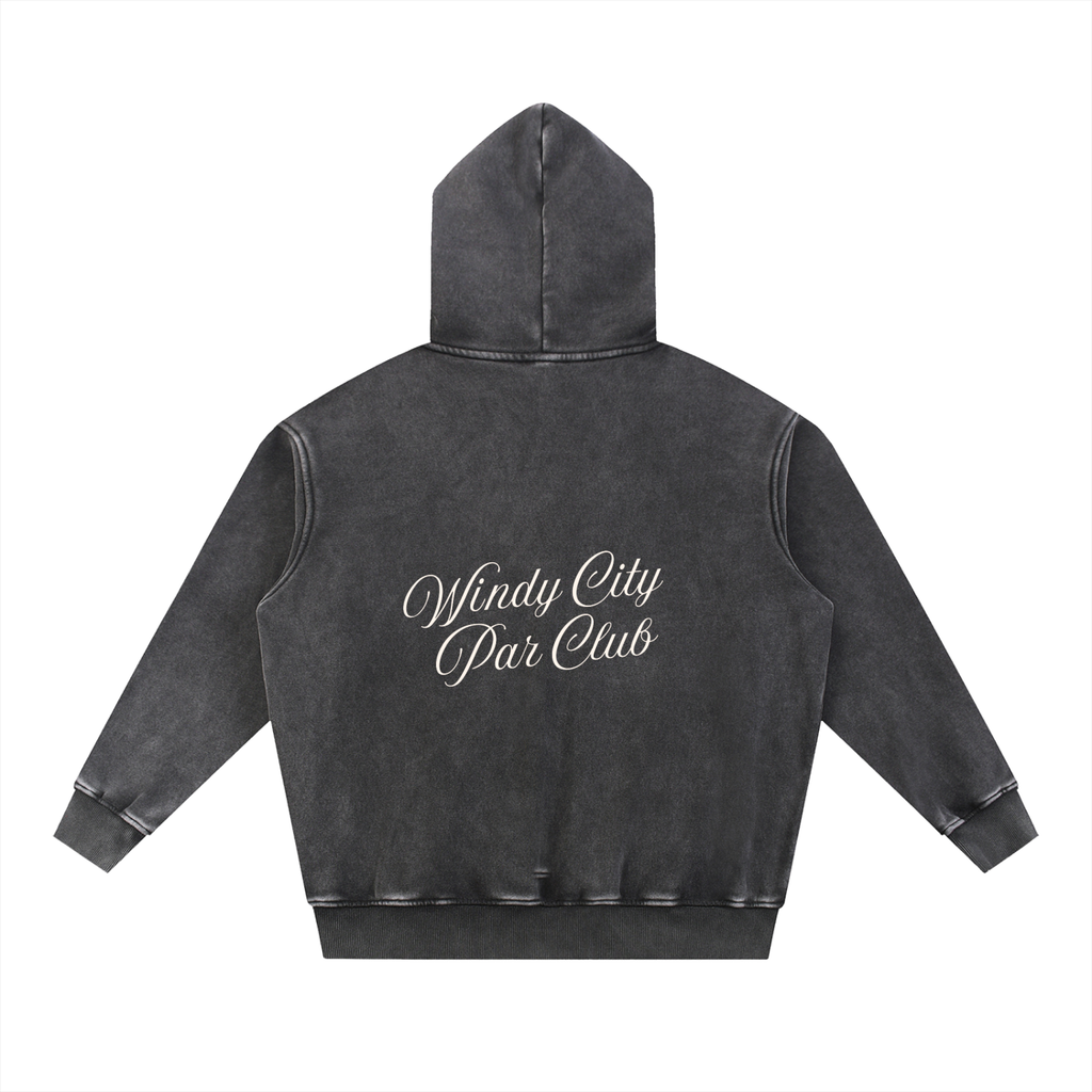 Snow Wash Fleece Oversize Hoodie