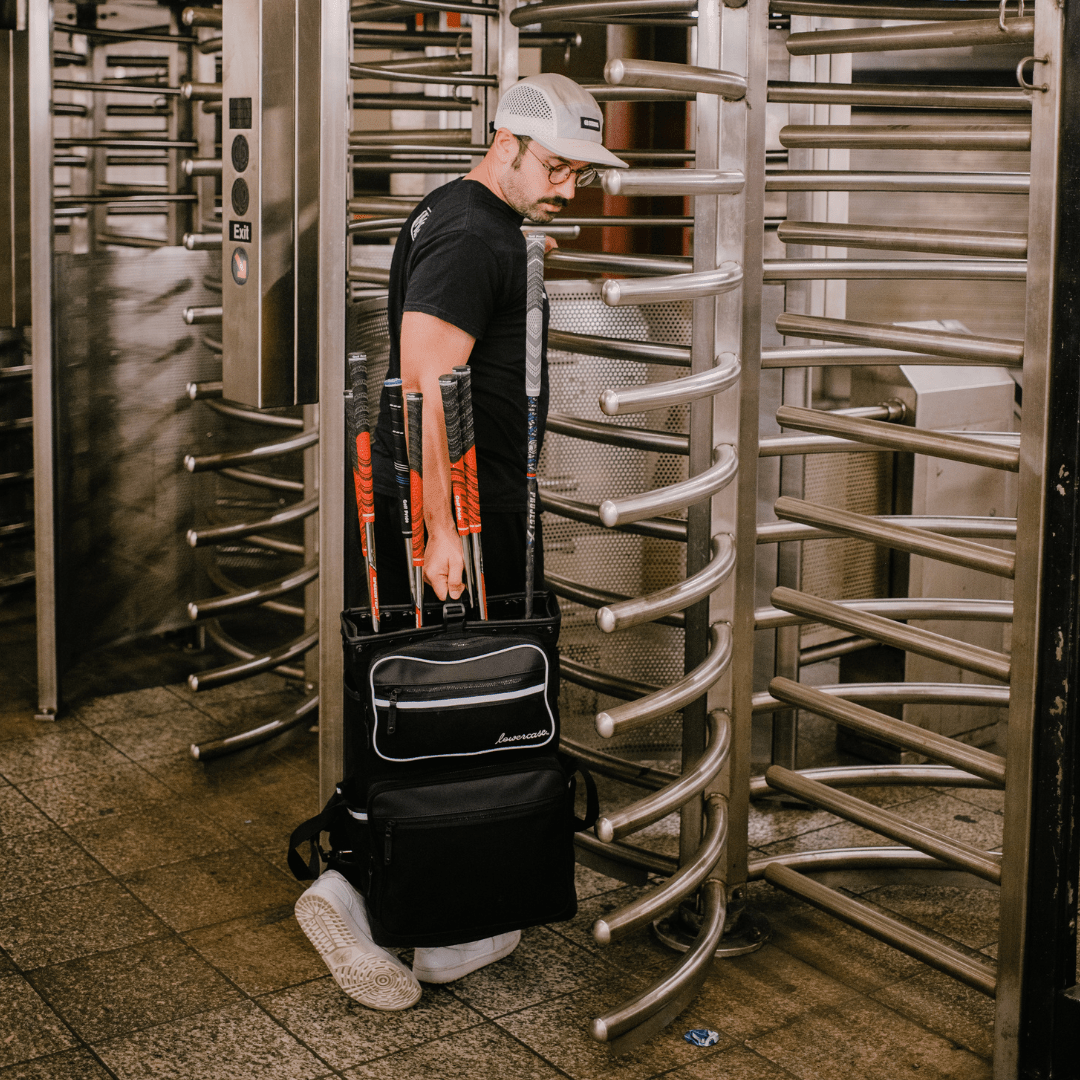 the lowercase golf backpack and pannier bag